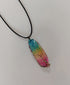 Stone Crystal Pillar Tree Of Life Pendant necklace